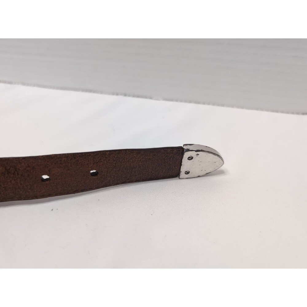 FOSSIL ITALIAN Full Grain Cowhide Leather Golf Theme Medallion Belt Sz 36 FOSSIL - Picture 4 of 10